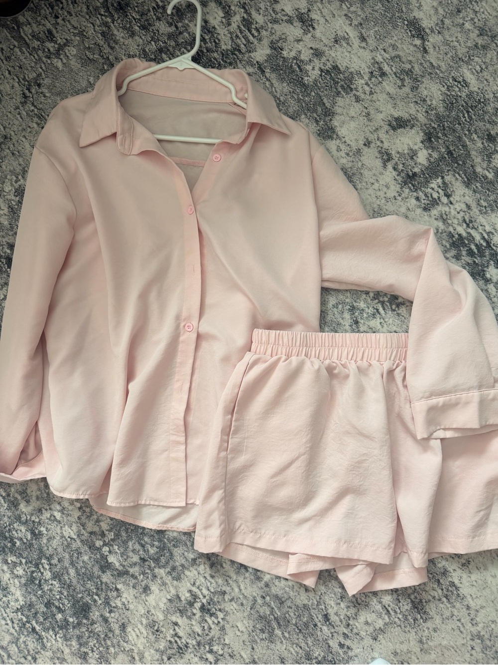 Soft Pink Women's Sleep Shirt & Shorts Set